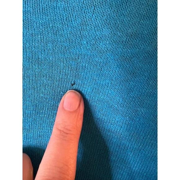 NWT Chicos Blue Crochet Lace Hem Tassel Trim Open Front Cardigan Size 4 (XL) - Picture 10 of 11